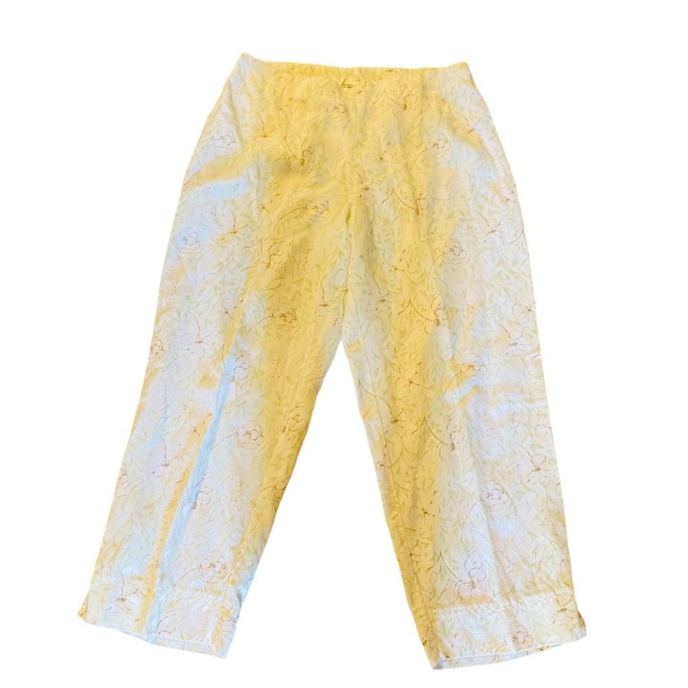 ⭐️ TSUNAMI Linen Blend Capri Pull On Pants Floral